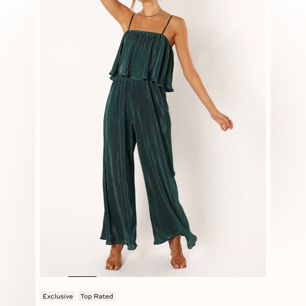 Petal & Pup Jillian Plisse Jumpsuit - Picture 8 of 8